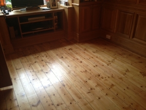 polished wooden floorboards